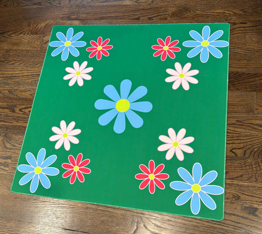 MOD Daisies Mahjong Mat: Mahj Game Tabletop (31.5-inch)