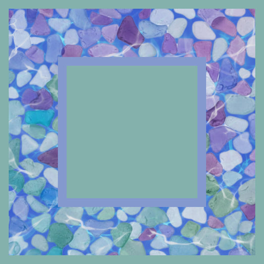 Sea Glass Mahjong Mat: Mahj Game Tabletop (31.5-inch)