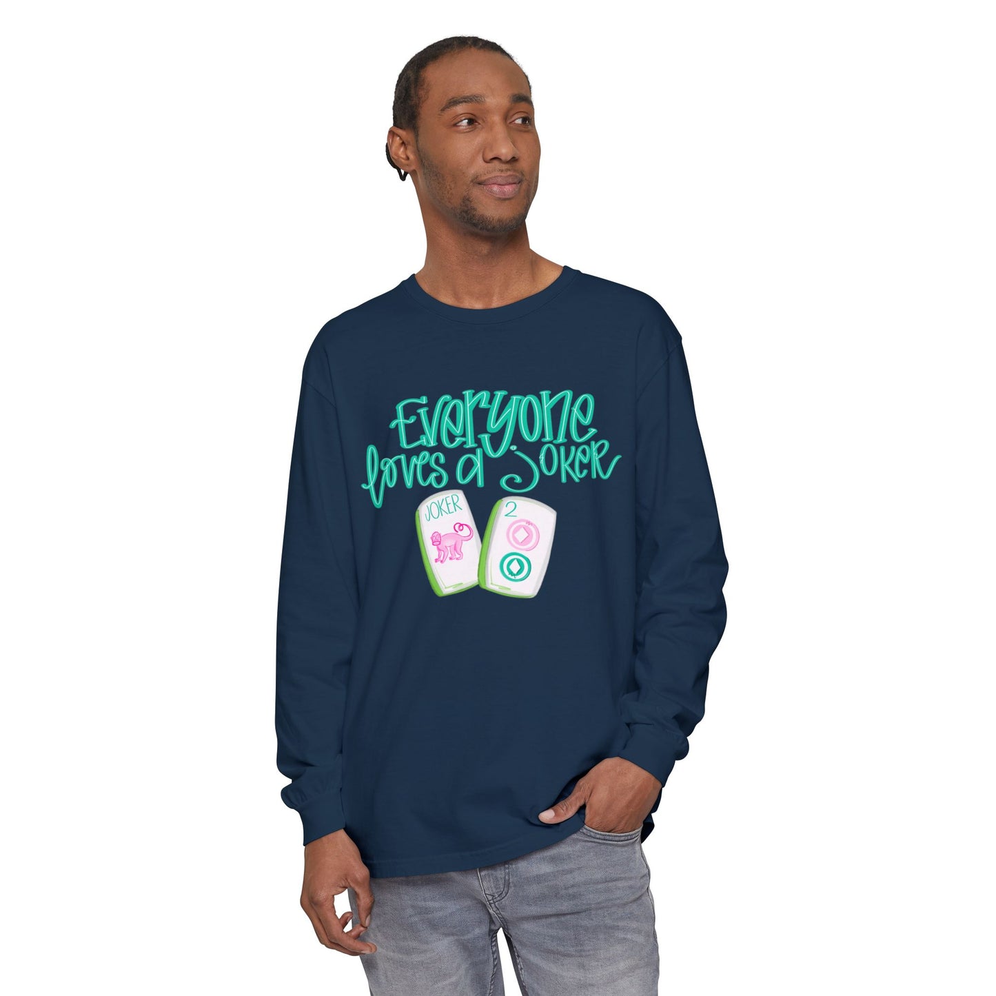 Everyone Loves a Joker, Mahjong  Long Sleeve T-Shirt in a variety of colors, Mahj Lovers!