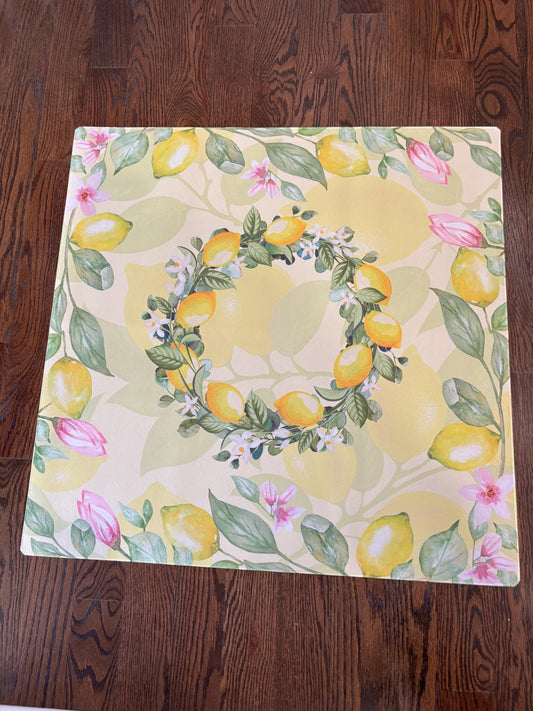 Lemons in the Sunshine Mahjong Mat: Mahj Game Tabletop (31.5-inch)