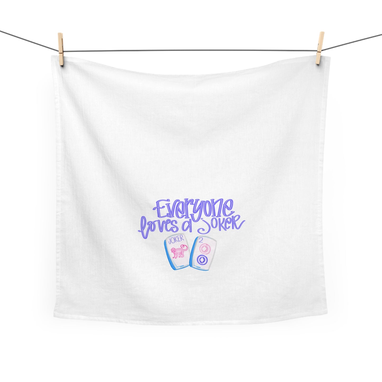 Everyone Loves a  Mahjong Joker Tea Towel, Funny Kitchen Towel, Gift for Mahj, Playful Home Decor, Kitchen Humor, Cooking Gifts