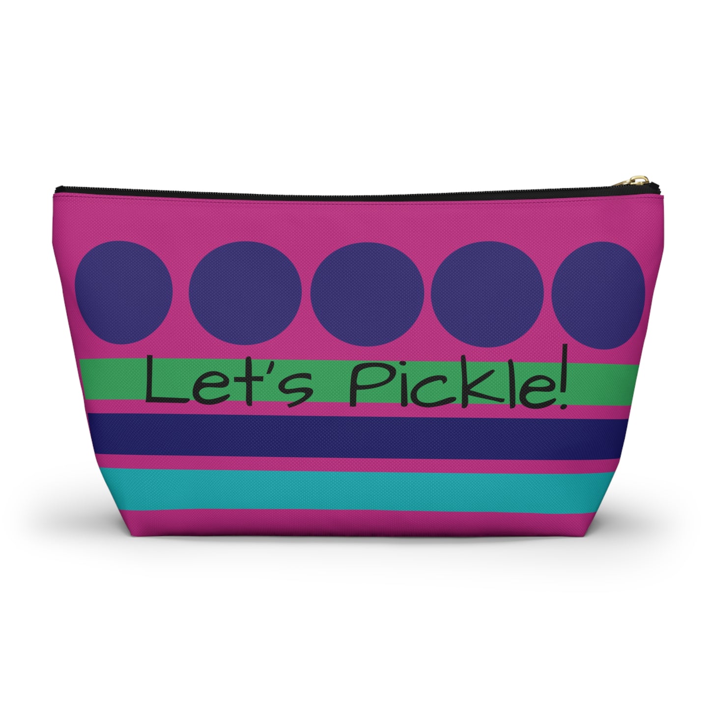 Let's Pickle Pouch, Great for Pickleball Essentials, Cosmetic Pouch