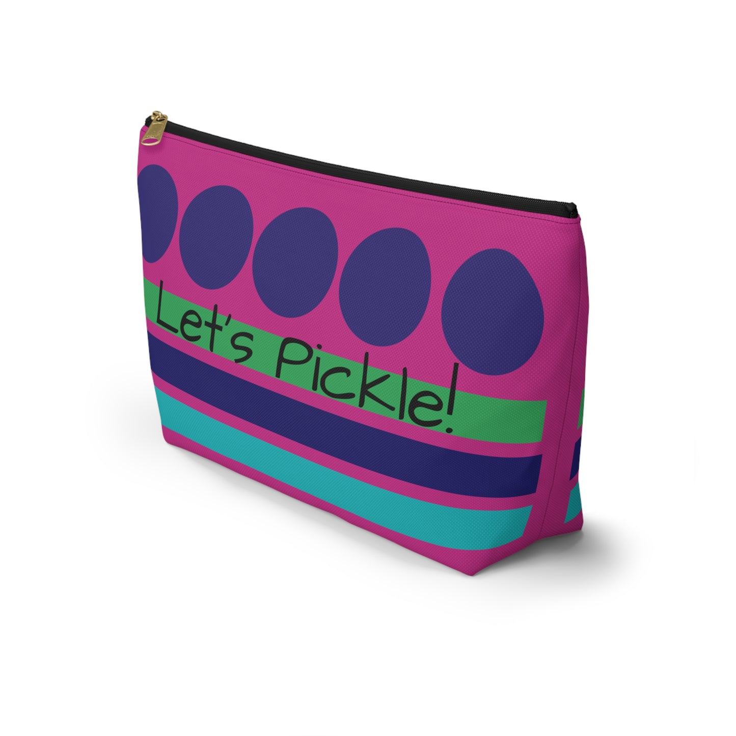 Let's Pickle Pouch, Great for Pickleball Essentials, Cosmetic Pouch
