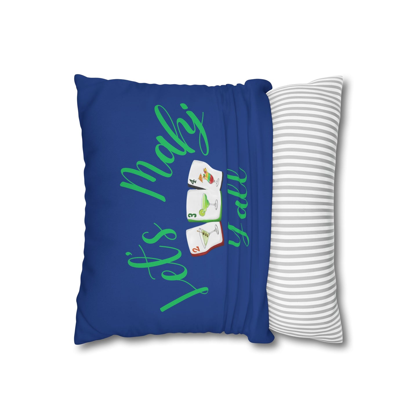Let's Mahj Y'all Mahjong Inspired square pillowcase