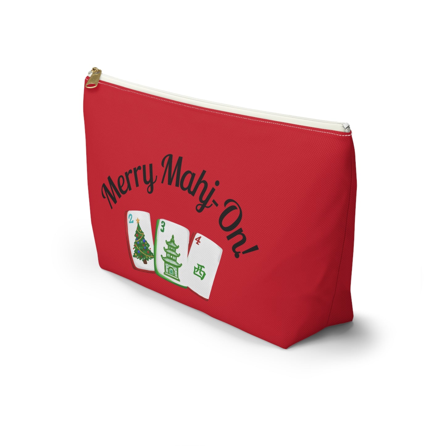 Merry Mahj-On Tile Pouch, Great for Mahjong Tiles and Essentials, Cosmetic Pouch