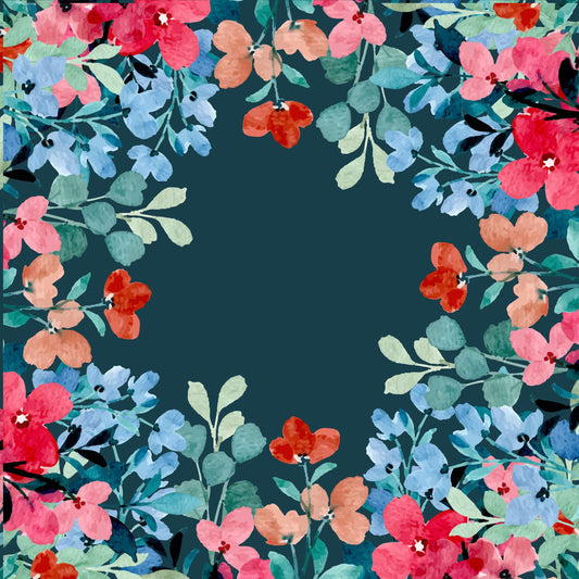 Ocean Florals Mahjong Mat Tabletop (31.5-inch)