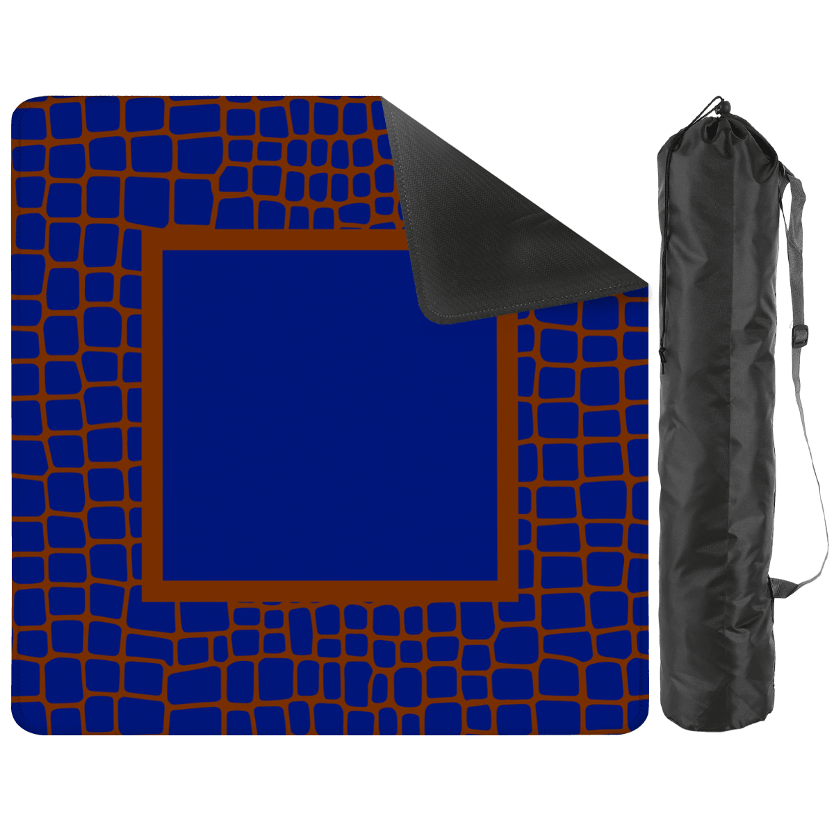 Navy Gator Mahjong Mat: Mahj Game Tabletop (31.5-inch)