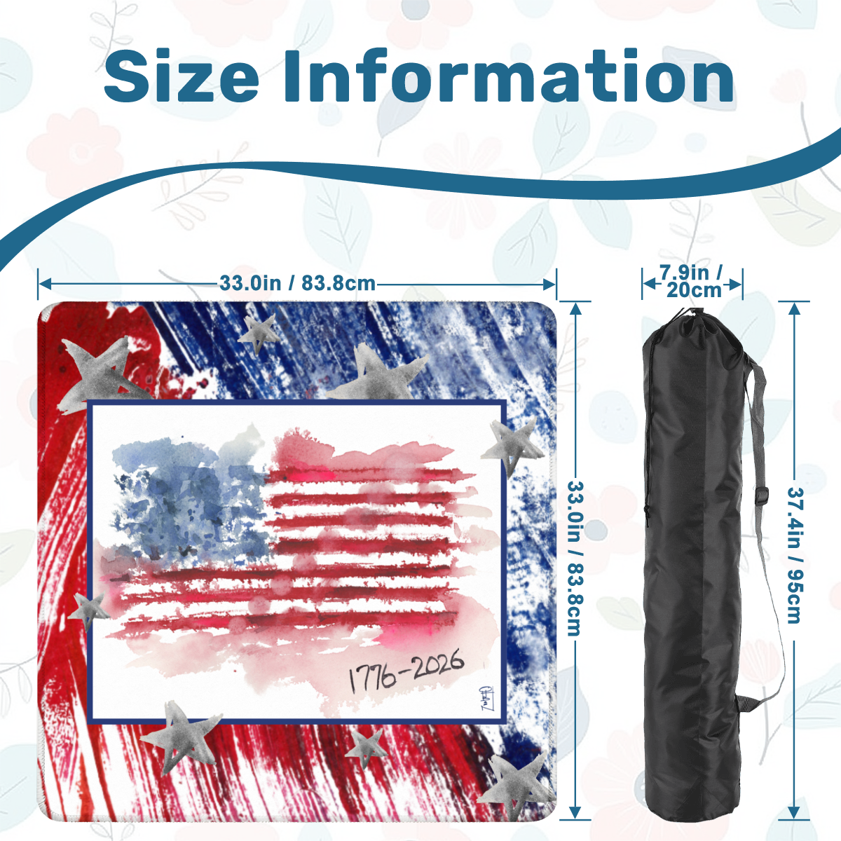 American Flag Artist Collab 33 inch Mahjong Mat