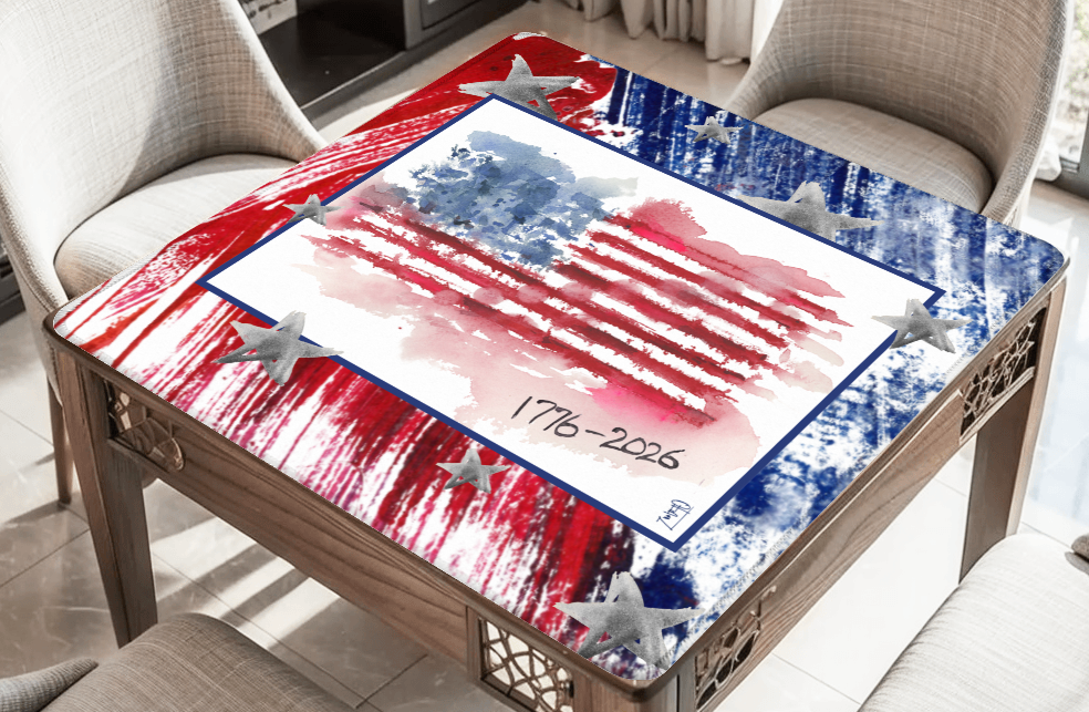 American Flag Artist Collab 33 inch Mahjong Mat