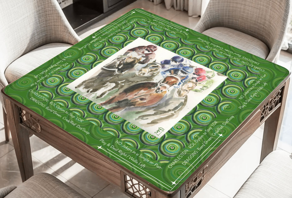Derby Days with Instructions Artist Collab 33 inch Mahjong Mat