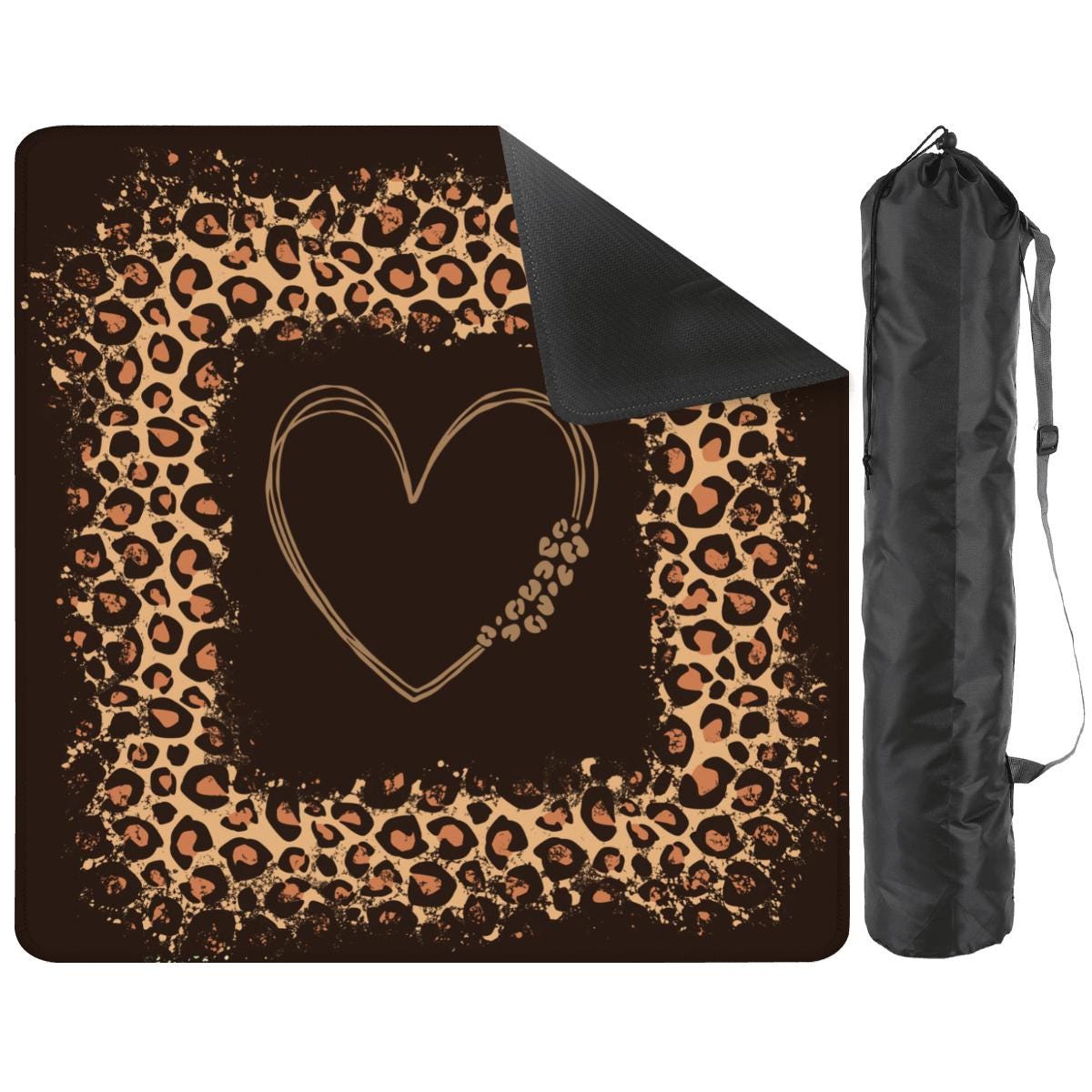 Leopard Love Mahjong Mat: Mahj Game Tabletop (31.5-inch)