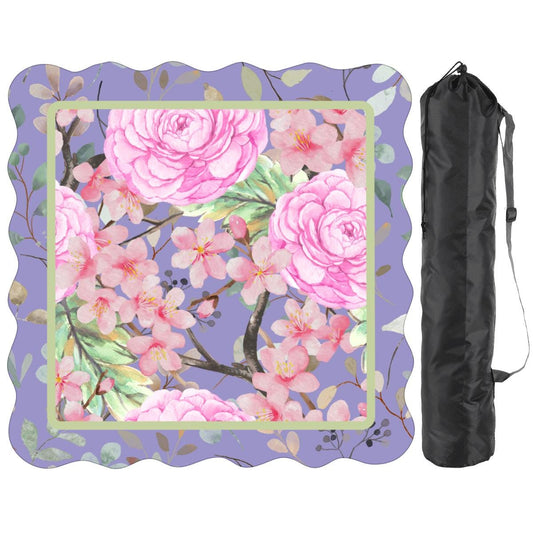 Scalloped Flowers and the Vines Mahjong Mat