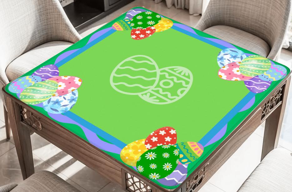 Easter Eggs Mahjong Mat: Mahj Game Tabletop (31.5-inch)