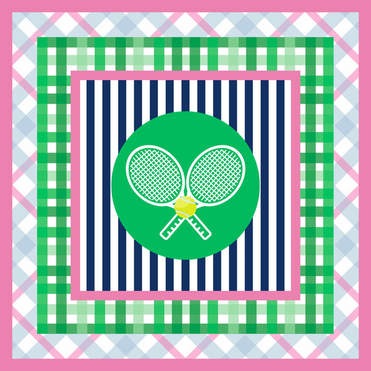 Tennis Club Mahjong Mat: Mahj Game Tabletop (31.5-inch)