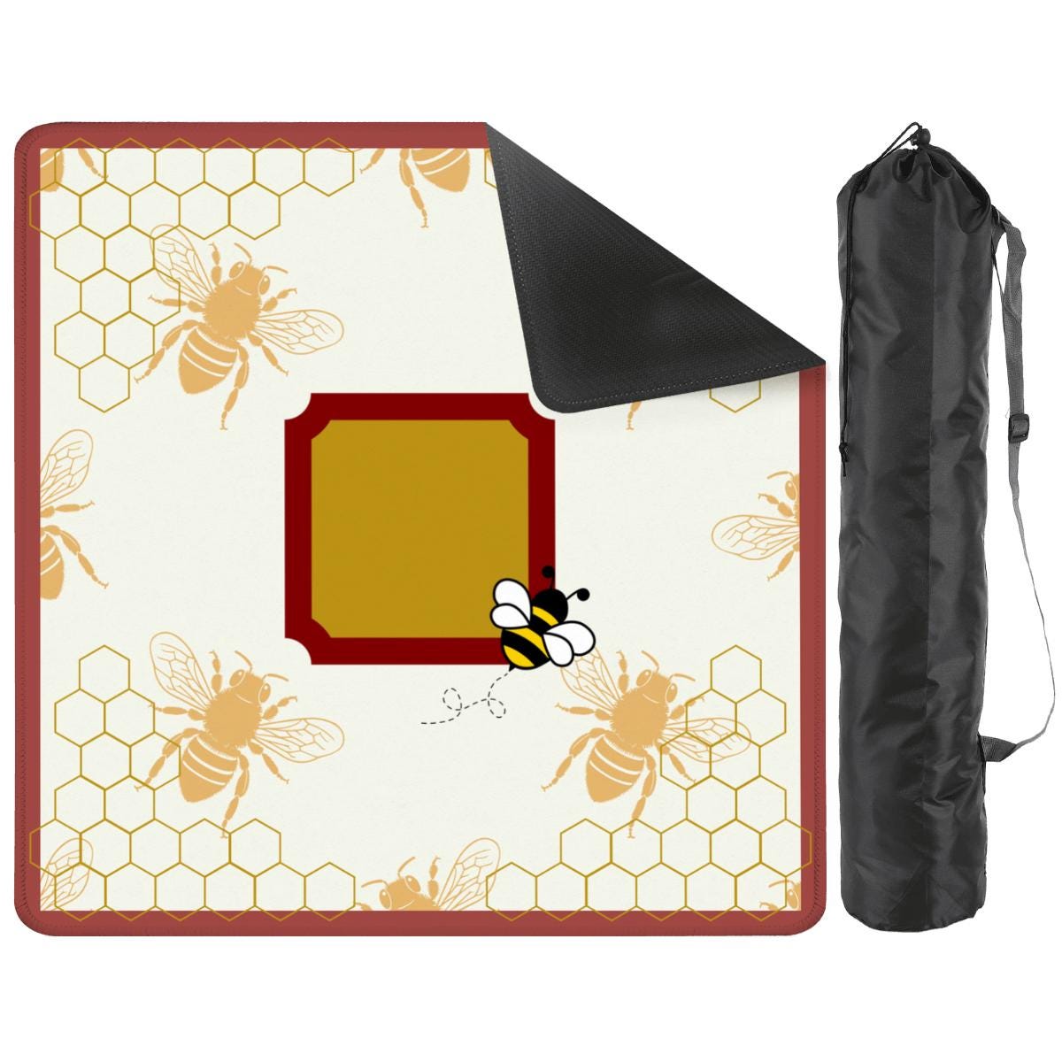 Honeycomb Deco Mahjong Mat: Mahj Game Tabletop (31.5-inch)