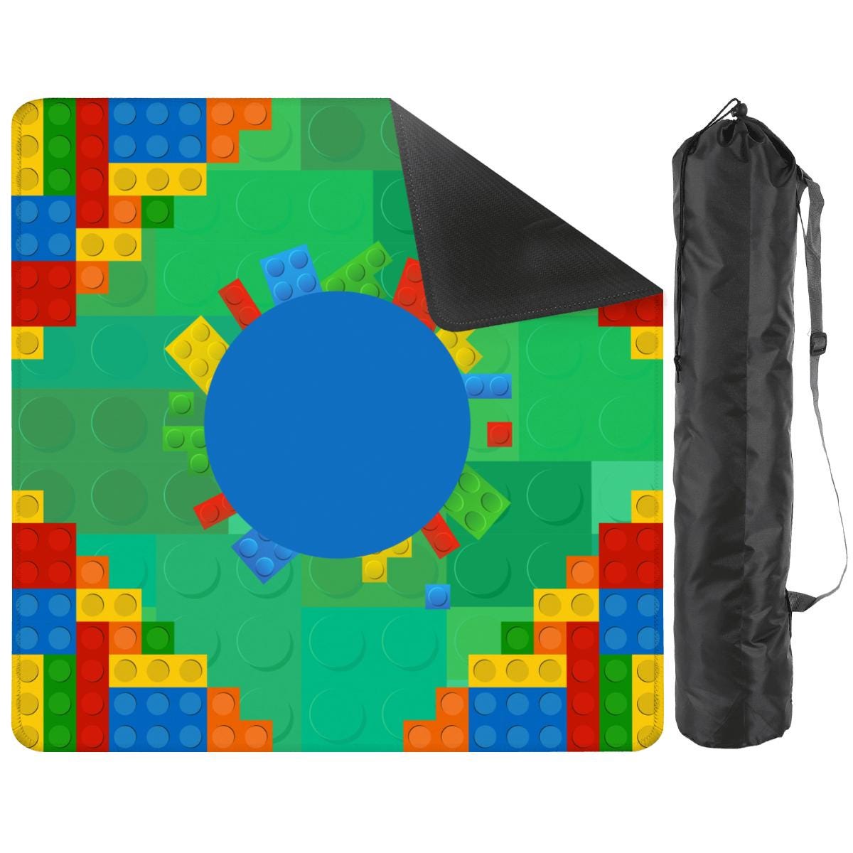 Building Blocks Mahjong Mat: Mahj Game Tabletop (31.5-inch)