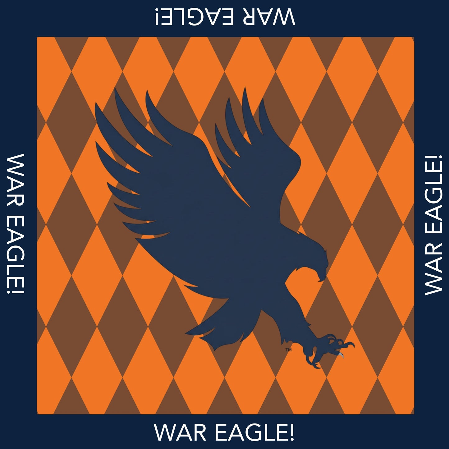 Auburn Eagle Mahjong Mat: Mahj Game Tabletop (31.5-inch)
