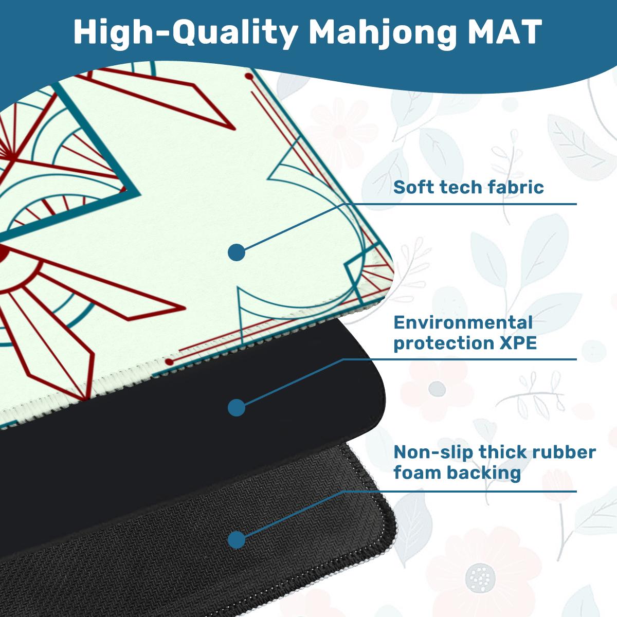 Bam Deco Mahjong Mat: Mahj Game Tabletop (31.5-inch)